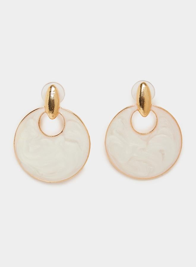 Styli Marble Effect Dangle Earrings - Image 2